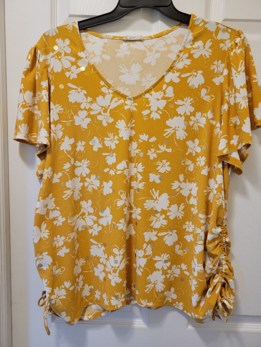 Womens Sz. 2X Mustard Blouse